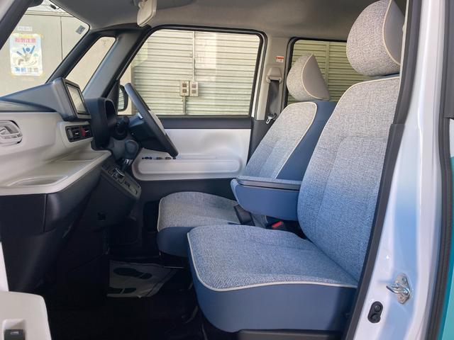 ムーヴキャンバスストライプスＧターボ　４ＷＤ　純正ナビ　パノラマモニター１オーナー　４ＷＤ　スマートキー　エアバッグ　ターボ　ＡＢＳ　キーフリー　両電動スライドドア　パワーウィンドウ　オートエアコン（山梨県）の中古車