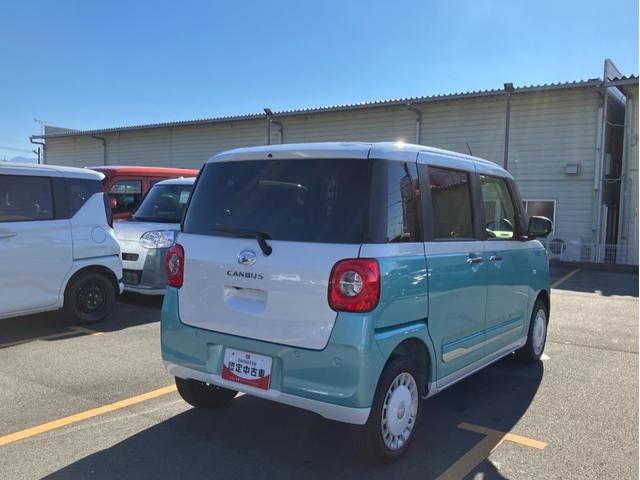 ムーヴキャンバスストライプスＧターボ　４ＷＤ　純正ナビ　パノラマモニター１オーナー　４ＷＤ　スマートキー　エアバッグ　ターボ　ＡＢＳ　キーフリー　両電動スライドドア　パワーウィンドウ　オートエアコン（山梨県）の中古車