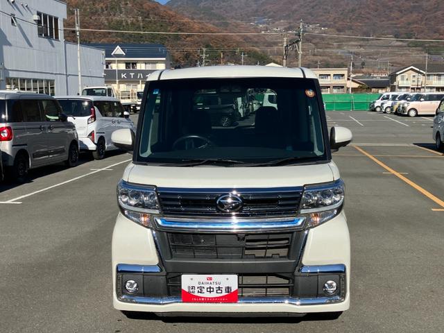 タントカスタムＲＳ　トップエディションＶＳ　ＳＡIII　純正ナビ１オーナー　レーンアシスト　オートハイビーム　記録簿　タ−ボ　キーフリー　スマートキー　アルミ　エアバッグ　ＡＢＳ　被害軽減ブレーキ　両電動スライドドアオートエアコン　パワーウィンドウ（山梨県）の中古車