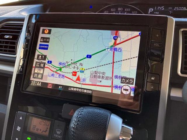 タントカスタムＲＳ　トップエディションＶＳ　ＳＡIII　純正ナビ１オーナー　レーンアシスト　オートハイビーム　記録簿　タ−ボ　キーフリー　スマートキー　アルミ　エアバッグ　ＡＢＳ　被害軽減ブレーキ　両電動スライドドアオートエアコン　パワーウィンドウ（山梨県）の中古車