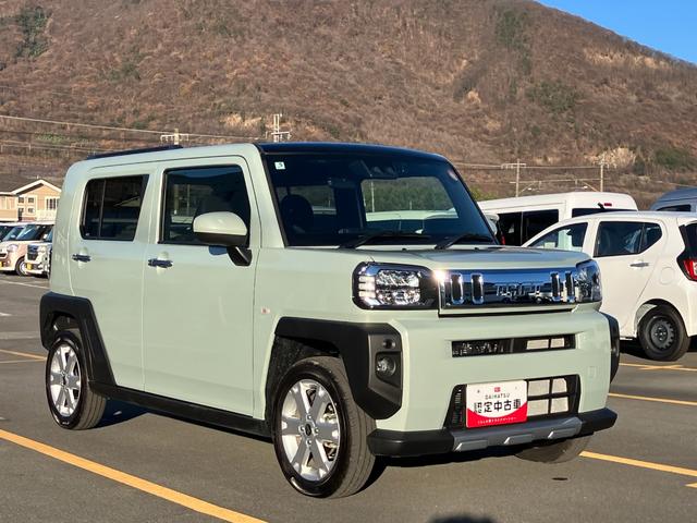 タフトGターボ クロムベンチャー 純正ナビナビ付き アルミ キーフリー ターボ ワンオーナー車 ガラスルーフ スマートキー エアバック ABS 記録簿 パワーウィンドウオートエアコン LEDヘッドライト(山梨県)の中古車