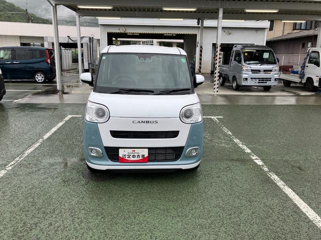 ムーヴキャンバスストライプスＧスマートアシスト・ＬＥＤヘッドランプ・ＬＥＤフォグランプ・スーパーＵＶ＆ＩＲカットガラス（フロントウィンドウ）・ＵＳＢソケット・両側パワースライドドア・運転席助手席シートヒーター（山梨県）の中古車