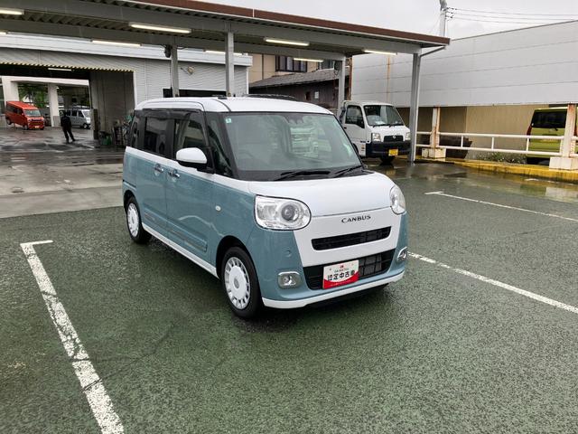 ムーヴキャンバスストライプスＧスマートアシスト・ＬＥＤヘッドランプ・ＬＥＤフォグランプ・スーパーＵＶ＆ＩＲカットガラス（フロントウィンドウ）・ＵＳＢソケット・両側パワースライドドア・運転席助手席シートヒーター（山梨県）の中古車