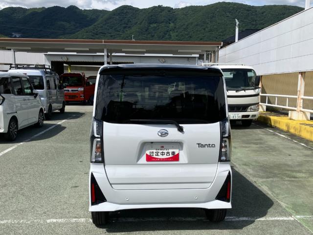 タントカスタムＲＳ　１０インチ純正ナビ　パノラマモニタースマートアシスト・ＬＥＤヘッドライト・１５インチアルミホイール・両側パワースライドドア・ＵＳＢソケット・運転席助手席シートヒーター・レザー調Ｘフルファブリックシート・本革巻ステアリングホイール（山梨県）の中古車