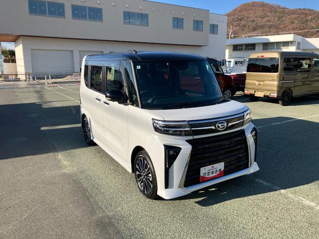 タントカスタムＲＳ　ディスプレイオーディオ装備スマートアシスト・ＬＥＤヘッドライト・１５インチアルミホイール・両側パワースライドドア・ＵＳＢソケット・運転席助手席シートヒーター・レザー調Ｘフルファブリックシート・本革巻ステアリングホイール（山梨県）の中古車