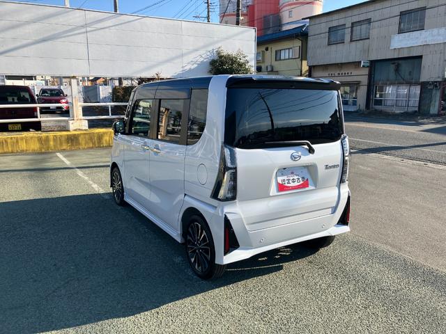 タントカスタムＲＳ　ディスプレイオーディオ装備スマートアシスト・ＬＥＤヘッドライト・１５インチアルミホイール・両側パワースライドドア・ＵＳＢソケット・運転席助手席シートヒーター・レザー調Ｘフルファブリックシート・本革巻ステアリングホイール（山梨県）の中古車