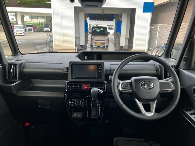 タントカスタムＲＳ　純正ナビゲーション　バックモニタースマートアシスト・ＬＥＤヘッドライト・１５インチアルミホイール・両側パワースライドドア・ＵＳＢソケット・運転席助手席シートヒーター・レザー調Ｘフルファブリックシート・本革巻ステアリングホイール（山梨県）の中古車