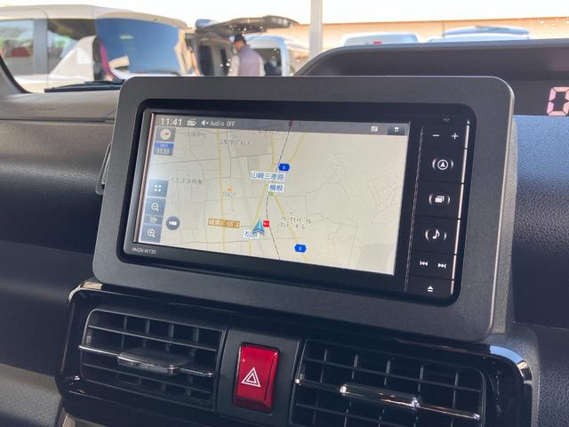 タントカスタムＲＳ　純正ナビゲーション　バックモニタースマートアシスト・ＬＥＤヘッドライト・１５インチアルミホイール・両側パワースライドドア・ＵＳＢソケット・運転席助手席シートヒーター・レザー調Ｘフルファブリックシート・本革巻ステアリングホイール（山梨県）の中古車