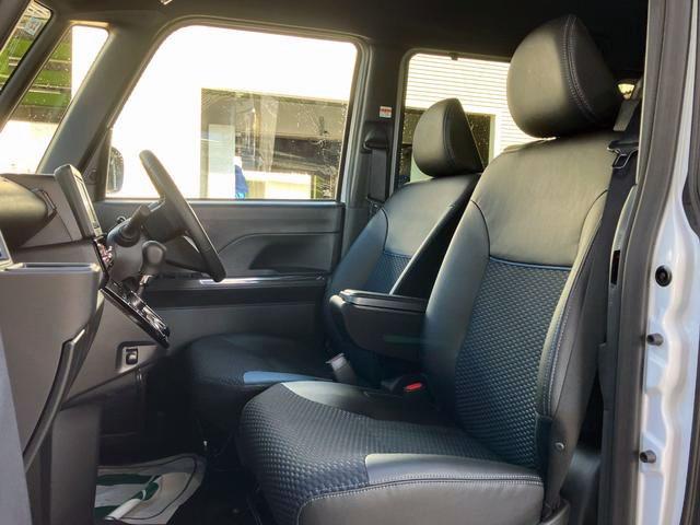 タントカスタムＲＳ　純正ナビゲーション　バックモニタースマートアシスト・ＬＥＤヘッドライト・１５インチアルミホイール・両側パワースライドドア・ＵＳＢソケット・運転席助手席シートヒーター・レザー調Ｘフルファブリックシート・本革巻ステアリングホイール（山梨県）の中古車