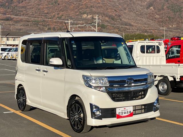 タントカスタムＲＳ　トップエディションＳＡII　純正ナビＢモニター前後誤発進抑制　キーフリーシステム　ターボ　スマートキー　アルミ　レーンアシスト　エアバック　ＡＢＳ　記録簿　１オ−ナ−（山梨県）の中古車