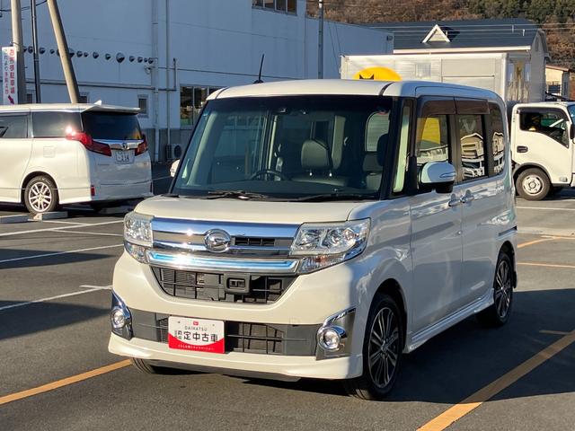 タントカスタムＲＳ　トップエディションＳＡII　純正ナビＢモニター前後誤発進抑制　キーフリーシステム　ターボ　スマートキー　アルミ　レーンアシスト　エアバック　ＡＢＳ　記録簿　１オ−ナ−（山梨県）の中古車