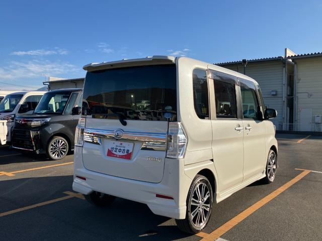 タントカスタムＲＳ　トップエディションＳＡII　純正ナビＢモニター前後誤発進抑制　キーフリーシステム　ターボ　スマートキー　アルミ　レーンアシスト　エアバック　ＡＢＳ　記録簿　１オ−ナ−（山梨県）の中古車