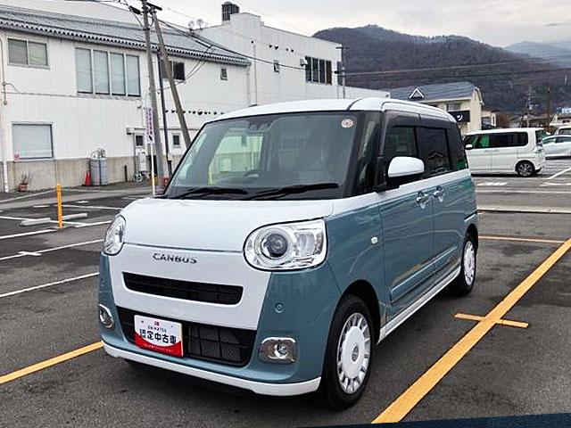 ムーヴキャンバスストライプスＧ　純正ナビゲーションナビ　スマートキープッシュスタート　キーフリーキー　ワンオーナー車　車線逸脱警報　運転席エアバック　オートハイビーム　ＡＢＳ　点検記録簿　エマージェンシーブレーキ（山梨県）の中古車