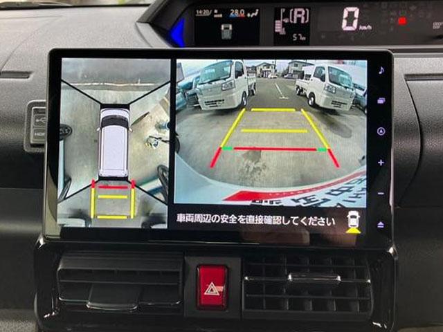 タントカスタムＲＳ　４ＷＤ　純正１０インチナビ　パノラマモニタースマートアシスト・ＬＥＤヘッドライト・１５インチアルミホイール・両側パワースライドドア・ＵＳＢソケット・運転席助手席シートヒーター・レザー調Ｘフルファブリックシート・本革巻ステアリングホイール（山梨県）の中古車