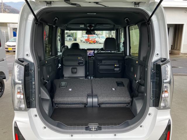 タントカスタムＲＳ　４ＷＤ　純正１０インチナビ　パノラマモニタースマートアシスト・ＬＥＤヘッドライト・１５インチアルミホイール・両側パワースライドドア・ＵＳＢソケット・運転席助手席シートヒーター・レザー調Ｘフルファブリックシート・本革巻ステアリングホイール（山梨県）の中古車