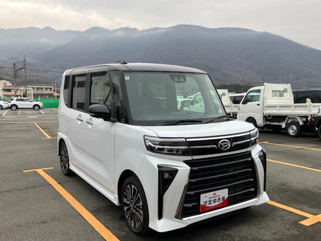 タントカスタムＲＳ　純正ナビ　パノラマモニタースマートアシスト・ＬＥＤヘッドランプ・プッシュエンジンスタート・１５インチアルミホイール・両側パワースライドドア・ＵＳＢソケット・オートエアコン・運転席助手席シートヒーター（山梨県）の中古車