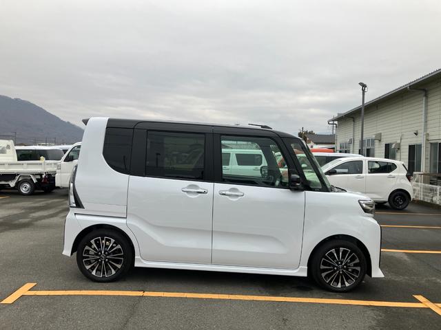 タントカスタムＲＳ　純正ナビ　パノラマモニタースマートアシスト・ＬＥＤヘッドランプ・プッシュエンジンスタート・１５インチアルミホイール・両側パワースライドドア・ＵＳＢソケット・オートエアコン・運転席助手席シートヒーター（山梨県）の中古車