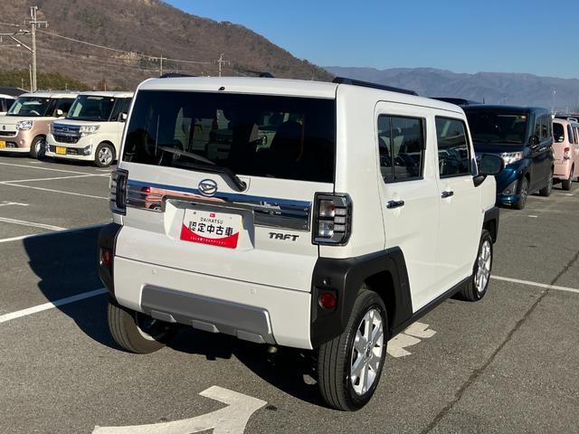 タフトＧターボ　クロムベンチャー　純正ナビゲーション　Ｂモニタースマートアシスト・１５インチアルミ・Ｄ−ＣＶＴターボエンジン・ＬＥＤヘッドランプ・ＬＥＤフォグ・電動パーキング・運転席助手席シートヒーター・ＵＳＢソケット（山梨県）の中古車