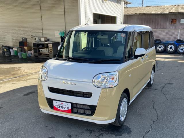 ムーヴキャンバスストライプスX 純正ナビ パノラマモニターメンテナンスノート 1オーナー スマートキ キーフリー ABS エアバック(山梨県)の中古車