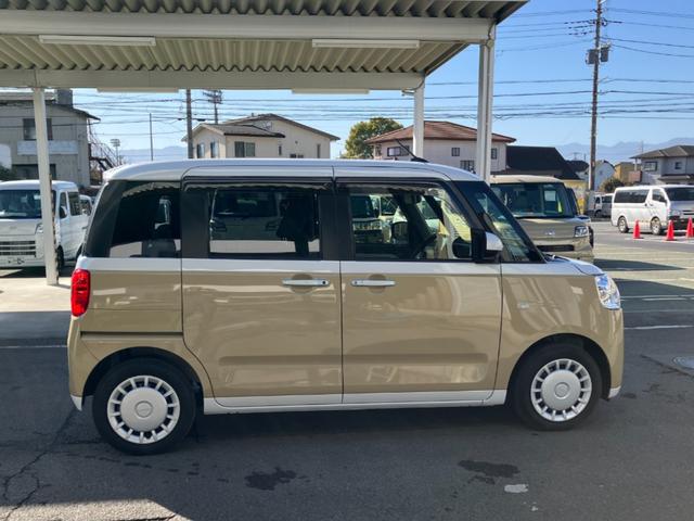 ムーヴキャンバスストライプスX 純正ナビ パノラマモニターメンテナンスノート 1オーナー スマートキ キーフリー ABS エアバック(山梨県)の中古車