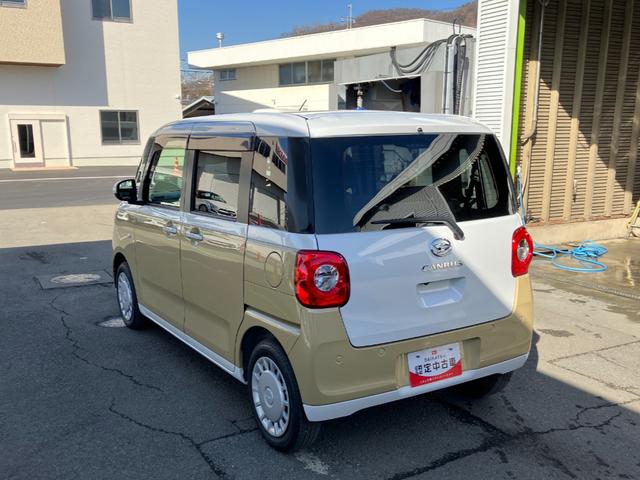 ムーヴキャンバスストライプスX 純正ナビ パノラマモニターメンテナンスノート 1オーナー スマートキ キーフリー ABS エアバック(山梨県)の中古車