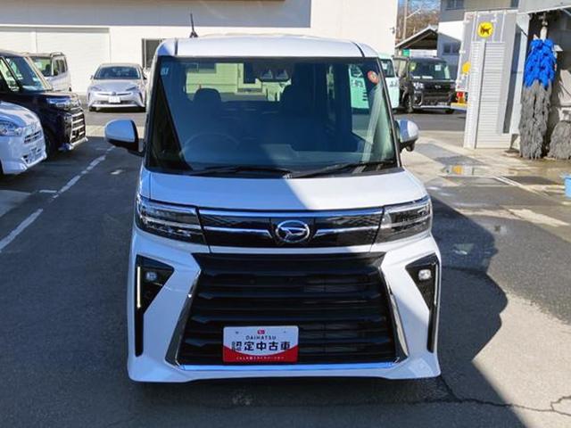 タントカスタムＸ　４ＷＤ　純正ナビ　パノラマモニタースマートアシスト・ＬＥＤヘッドランプ・プッシュエンジンスタート・１４インチアルミホイール・左側パワースライドドア・ＵＳＢソケット・オートエアコン・運転席助手席シートヒーター（山梨県）の中古車