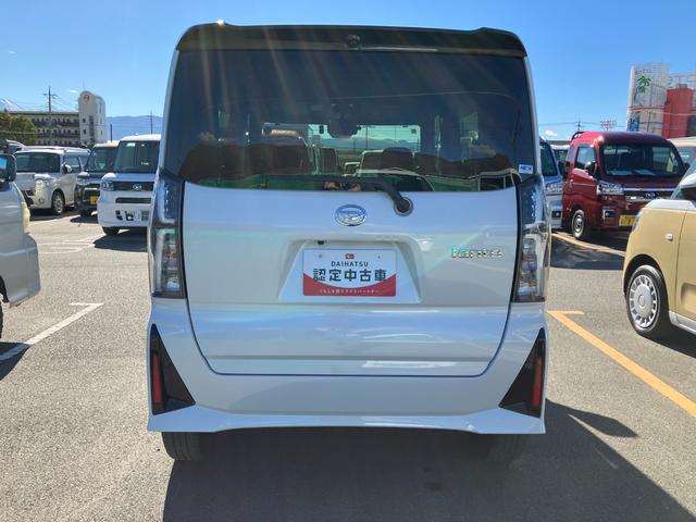 タントカスタムＲＳ　純正ナビゲーション　Ｂモニター　１年保証付きスマートアシスト・ＬＥＤヘッドライト・１５インチアルミホイール・両側パワースライドドア・ＵＳＢソケット・運転席助手席シートヒーター・レザー調Ｘフルファブリックシート・本革巻ステアリングホイール（山梨県）の中古車