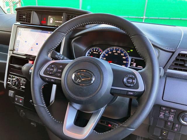 トールカスタムＧ　ターボ　純正ナビゲーション　バックモニタースマートアシスト・ＬＥＤヘッドランプ・ＬＥＤフォグ・両側パワースライドドア・オートエアコン・パーキングブレーキ解除忘れ防止ブザー・ヘッドランプ自動消灯システム・プッシュエンジンスタート（山梨県）の中古車