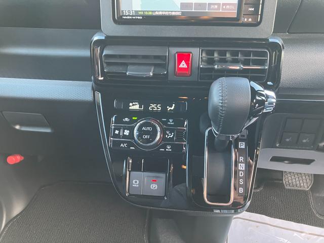 タントカスタムＲＳ　純正ナビゲーション　バックモニタースマートアシスト・ＬＥＤヘッドライト・１５インチアルミホイール・両側パワースライドドア・ＵＳＢソケット・運転席助手席シートヒーター・レザー調Ｘフルファブリックシート・本革巻ステアリングホイール（山梨県）の中古車