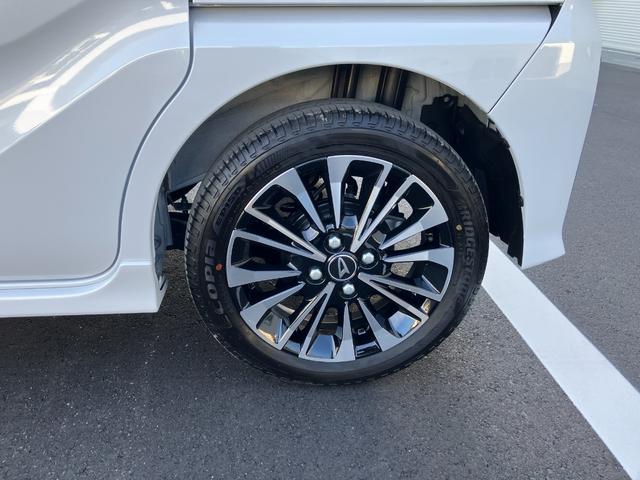 タントカスタムＲＳ　純正ナビゲーション　バックモニタースマートアシスト・ＬＥＤヘッドライト・１５インチアルミホイール・両側パワースライドドア・ＵＳＢソケット・運転席助手席シートヒーター・レザー調Ｘフルファブリックシート・本革巻ステアリングホイール（山梨県）の中古車