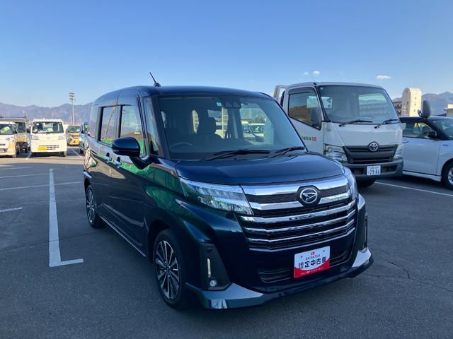 トールカスタムG ターボ 純正ナビ バックモニタースマートアシスト・LEDヘッドランプ・LEDフォグ・両側パワースライドドア・オートエアコン・パーキングブレーキ解除忘れ防止ブザー・ヘッドランプ自動消灯システム・プッシュエンジンスタート(山梨県)の中古車