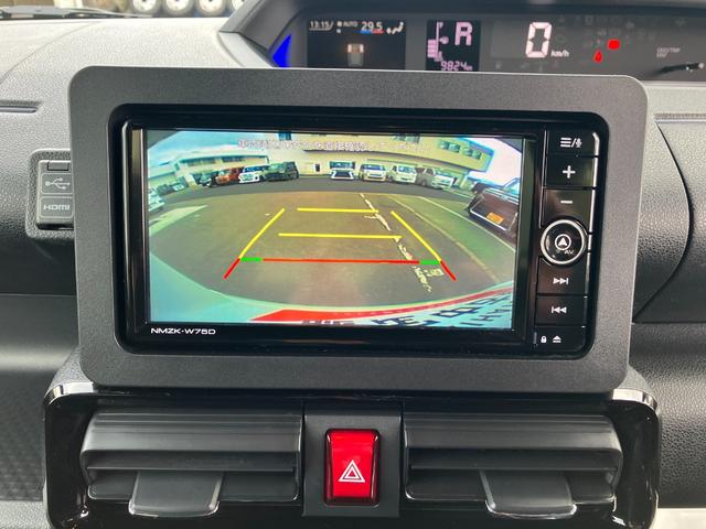 タントカスタムRS 純正ナビゲーション バックモニタースマートアシスト・LEDヘッドライト・15インチアルミホイール・両側パワースライドドア・USBソケット・運転席助手席シートヒーター・レザー調Xフルファブリックシート・本革巻ステアリングホイール(山梨県)の中古車