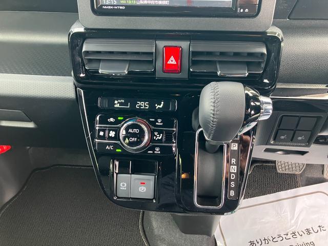 タントカスタムRS 純正ナビゲーション バックモニタースマートアシスト・LEDヘッドライト・15インチアルミホイール・両側パワースライドドア・USBソケット・運転席助手席シートヒーター・レザー調Xフルファブリックシート・本革巻ステアリングホイール(山梨県)の中古車