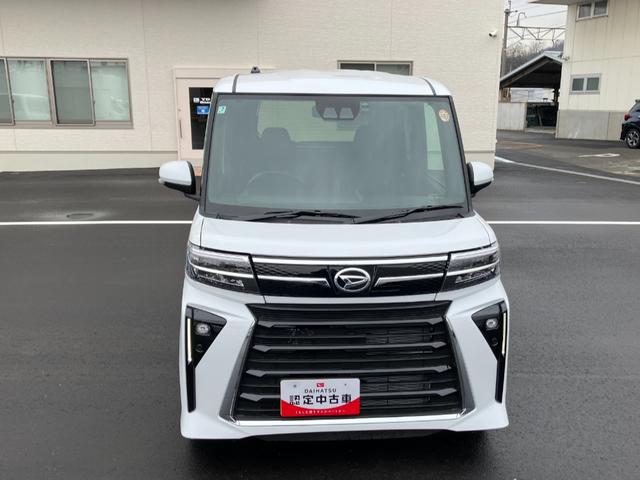 タントカスタムRS 純正ナビゲーション バックモニタースマートアシスト・LEDヘッドライト・15インチアルミホイール・両側パワースライドドア・USBソケット・運転席助手席シートヒーター・レザー調Xフルファブリックシート・本革巻ステアリングホイール(山梨県)の中古車