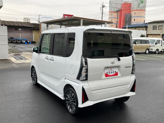 タントカスタムRS 純正ナビゲーション バックモニタースマートアシスト・LEDヘッドライト・15インチアルミホイール・両側パワースライドドア・USBソケット・運転席助手席シートヒーター・レザー調Xフルファブリックシート・本革巻ステアリングホイール(山梨県)の中古車