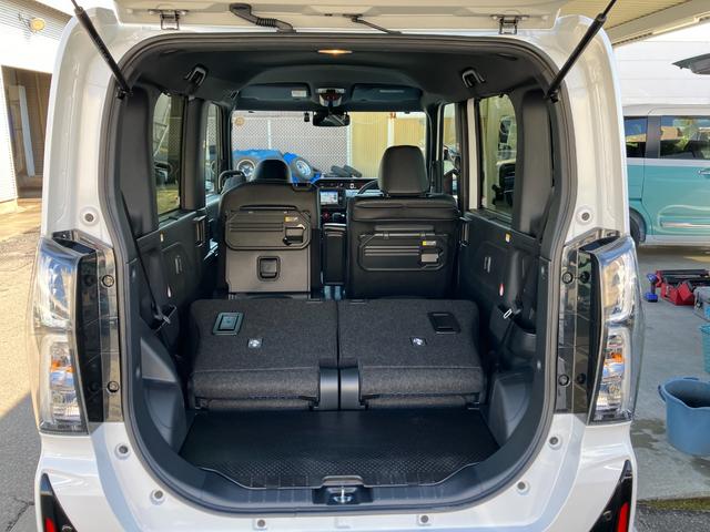 タントカスタムRS 純正ナビゲーション バックモニタースマートアシスト・LEDヘッドライト・15インチアルミホイール・両側パワースライドドア・USBソケット・運転席助手席シートヒーター・レザー調Xフルファブリックシート・本革巻ステアリングホイール(山梨県)の中古車