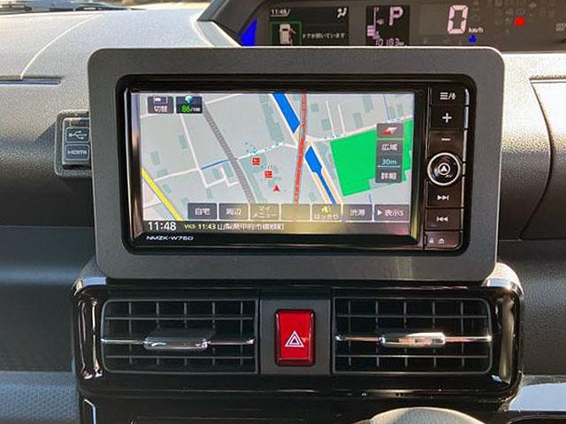 タントカスタムX 純正ナビゲーション バックモニタースマートアシスト・LEDヘッドライト・14インチアルミホイール・両側パワースライドドア・USBソケット・運転席助手席シートヒーター・レザー調Xフルファブリックシート(山梨県)の中古車