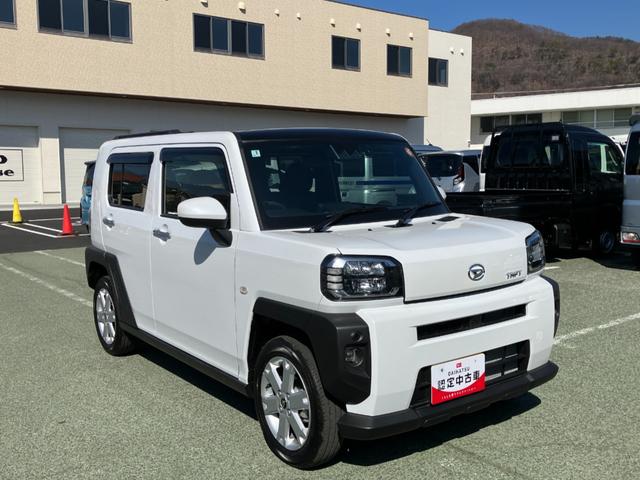 タフトＧ　純正ナビゲーション　バックモニタースマートアシスト・１５インチアルミ・ＬＥＤヘッドランプ・ＬＥＤフォグ・スカイフィールトップ・電動パーキング・運転席助手席シートヒーター・ＵＳＢソケット（山梨県）の中古車