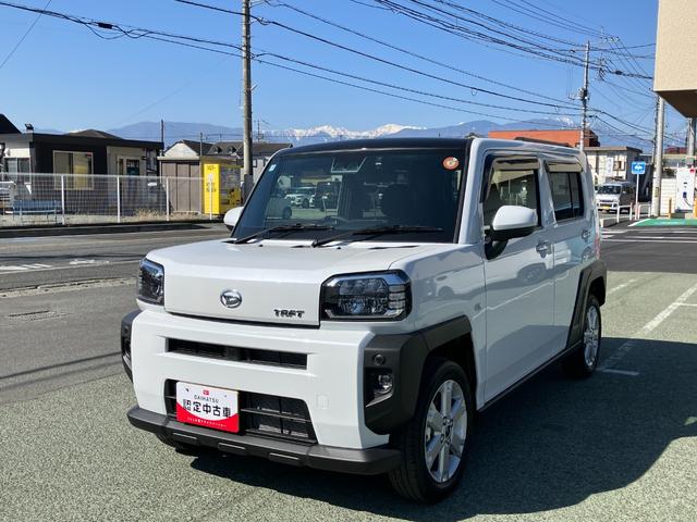 タフトＧ　純正ナビゲーション　バックモニタースマートアシスト・１５インチアルミ・ＬＥＤヘッドランプ・ＬＥＤフォグ・スカイフィールトップ・電動パーキング・運転席助手席シートヒーター・ＵＳＢソケット（山梨県）の中古車