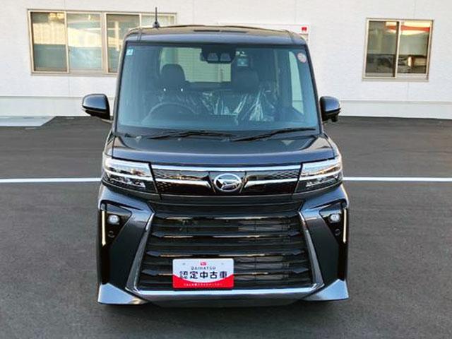 タントカスタムRS 4WD 純正ナビ バックモニタースマートアシスト・LEDヘッドライト・15インチアルミホイール・両側パワースライドドア・USBソケット・運転席助手席シートヒーター・レザー調Xフルファブリックシート・本革巻ステアリングホイール(山梨県)の中古車