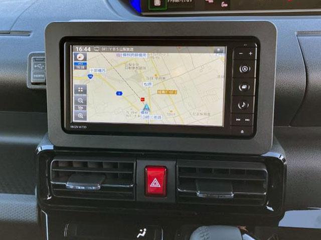 タントカスタムRS 4WD 純正ナビ バックモニタースマートアシスト・LEDヘッドライト・15インチアルミホイール・両側パワースライドドア・USBソケット・運転席助手席シートヒーター・レザー調Xフルファブリックシート・本革巻ステアリングホイール(山梨県)の中古車