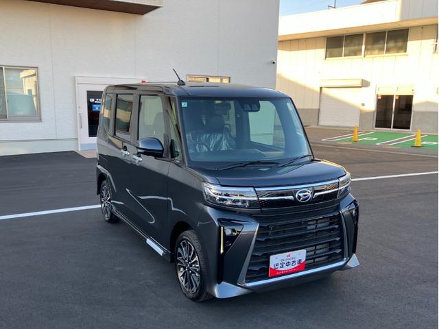 タントカスタムRS 4WD 純正ナビ バックモニタースマートアシスト・LEDヘッドライト・15インチアルミホイール・両側パワースライドドア・USBソケット・運転席助手席シートヒーター・レザー調Xフルファブリックシート・本革巻ステアリングホイール(山梨県)の中古車