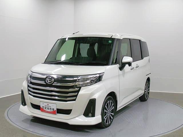 トールカスタムＧターボ　ディスプレイオーディオ　バックモニタースマートアシスト・ＬＥＤヘッドランプ・ＬＥＤフォグ・両側パワースライドドア・オートエアコン・パーキングブレーキ解除忘れ防止ブザー・ヘッドランプ自動消灯システム・プッシュエンジンスタート（山梨県）の中古車