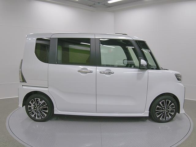 タントカスタムRS 純正ナビ 前後ドラレコスマートアシスト・LEDヘッドライト・15インチアルミホイール・両側パワースライドドア・USBソケット・運転席助手席シートヒーター・レザー調Xフルファブリックシート・本革巻ステアリングホイール(山梨県)の中古車