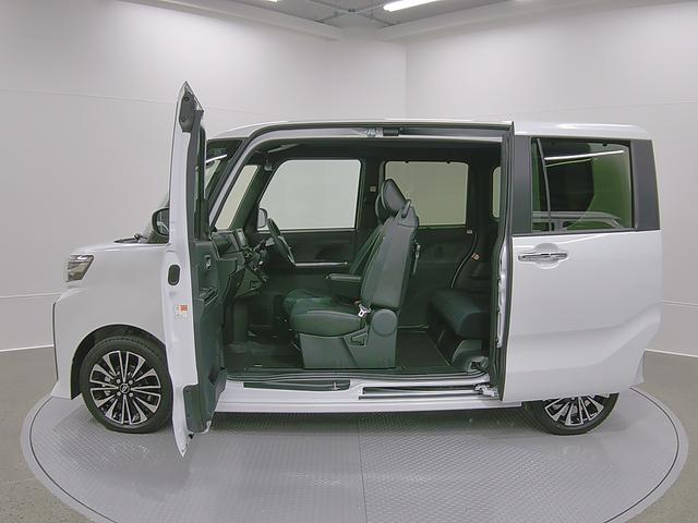 タントカスタムRS 純正ナビ 前後ドラレコスマートアシスト・LEDヘッドライト・15インチアルミホイール・両側パワースライドドア・USBソケット・運転席助手席シートヒーター・レザー調Xフルファブリックシート・本革巻ステアリングホイール(山梨県)の中古車