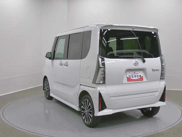タントカスタムRS 純正ナビ 前後ドラレコスマートアシスト・LEDヘッドライト・15インチアルミホイール・両側パワースライドドア・USBソケット・運転席助手席シートヒーター・レザー調Xフルファブリックシート・本革巻ステアリングホイール(山梨県)の中古車