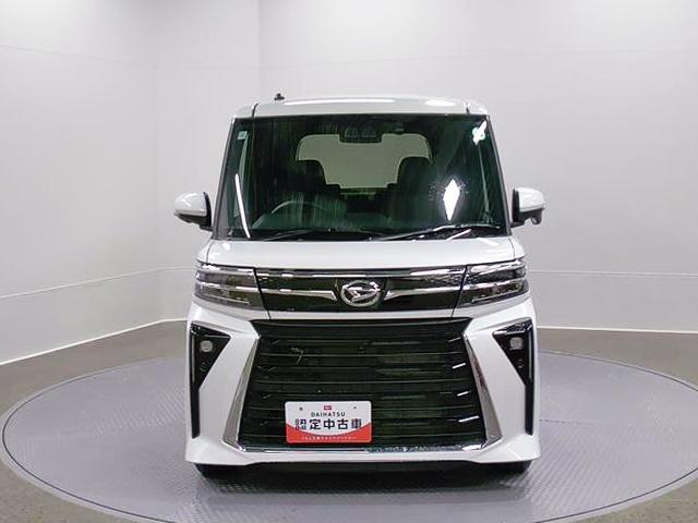 タントカスタムRS 純正ナビゲーション パノラマモニタースマートアシスト・LEDヘッドライト・15インチアルミホイール・両側パワースライドドア・USBソケット・運転席助手席シートヒーター・レザー調Xフルファブリックシート・本革巻ステアリングホイール(山梨県)の中古車