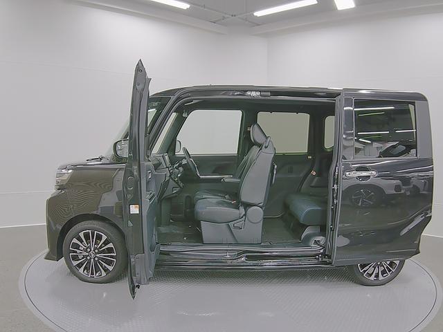 タントカスタムＲＳリミテッド　純正ナビ　パノラマモニタースマートアシスト・ＬＥＤヘッドライト・１５インチアルミホイール・両側パワースライドドア・ＵＳＢソケット・運転席助手席シートヒーター・レザー調Ｘフルファブリックシート・本革巻ステアリングホイール（山梨県）の中古車