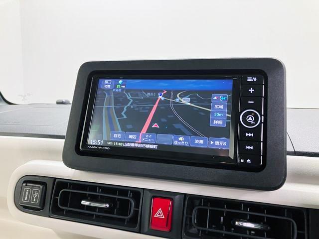 ムーヴキャンバスストライプスＧ　純正ナビゲーション　バックモニター衝突軽減Ｂ　ナビ付　スマートキーＰスタート　レーンアシスト　記録簿　キーフリー　オートハイビーム　ＡＢＳ　エアバッグ　ワンオ−ナ−（山梨県）の中古車