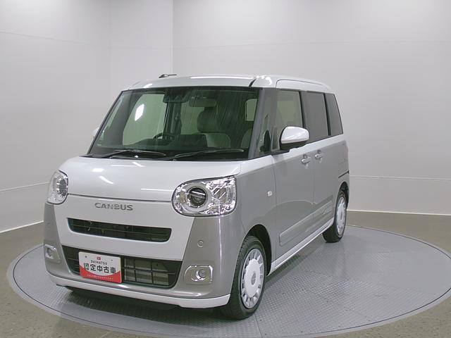 ムーヴキャンバスストライプスＧターボ　純正ナビ　パノラマモニタースマートアシスト・ＬＥＤヘッドランプ・ＬＥＤフォグランプ・スーパーＵＶ＆ＩＲカットガラス（フロントウィンドウ）・ＵＳＢソケット・両側パワースライドドア・運転席助手席シートヒーター（山梨県）の中古車